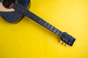 Black classical acoustic guitar