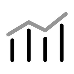 シンプルな棒グラフ ベクターデータ チラシ・Web・動画素材 モノクロ