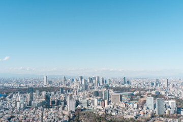 東京の首都圏の高層ビル群,街並み,都会
