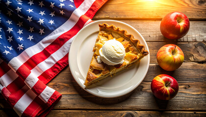 American apple pie dessert flag independence day