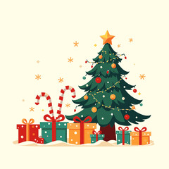 christmas tree with gifts