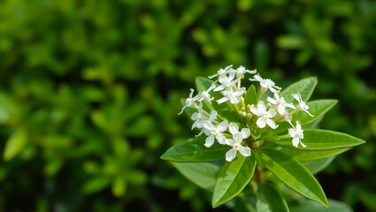 "Close-Up of a Stunning Skimmia Plant in a Lush Garden"