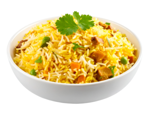 veg biryani rice isolated on transparent png