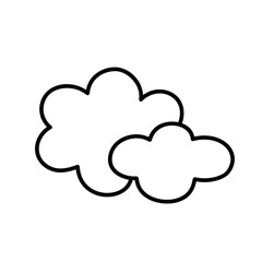 シンプルな雲のイラスト