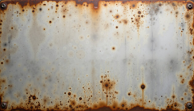 Rusty metal surface with stains and corrosion in industrial style  