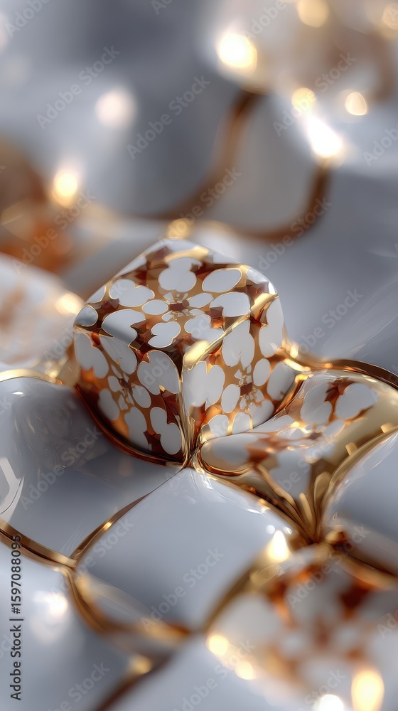 Aufkleber Close up of patterned cube on textured surface background image