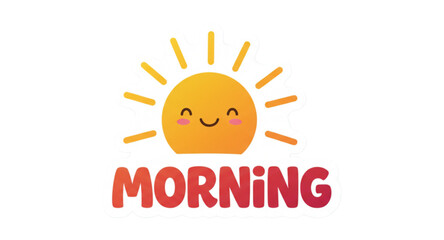 Morning text and sun