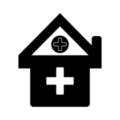 Obraz premium Hospital Icon Healthcare Facility Symbol