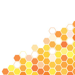 Honeycomb Hexagon Pattern with White Space Background