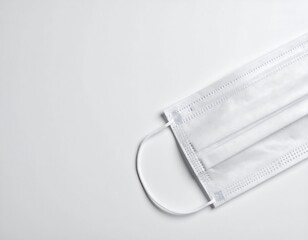 Empty face mask laying flat without human presence