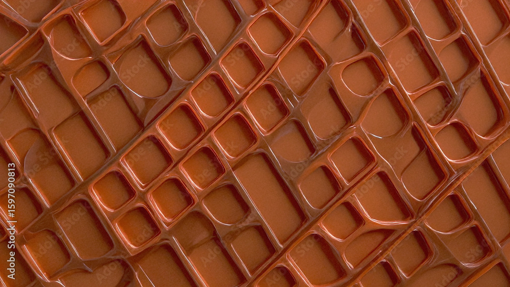Fototapete abstract brown grid background with glossy finish. conveys texture, depth, and graphic design. ideal