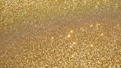 Gold Glitter Shines. Gold dust texture sparkles for backgrounds, holiday design, banners, luxury marketing, web elements, and party invites.