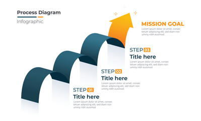 Growth arrow infographic or diagram template