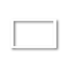 Realistic empty photo card frame film. Retro vintage photograph with transparent. Vintage card. Digital snapshot image. Template or mockup for design. Vector illustration