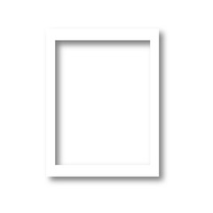 Realistic empty photo card frame film. Retro vintage photograph with transparent. Vintage card. Digital snapshot image. Template or mockup for design. Vector illustration