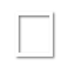 Realistic empty photo card frame film. Retro vintage photograph with transparent. Vintage card. Digital snapshot image. Template or mockup for design. Vector illustration