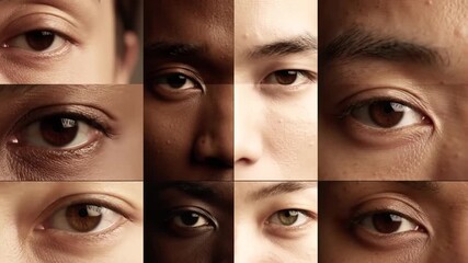 A powerful collage of diverse human eyes representing the beauty of multiculturalism and shared humanity.