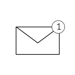 Minimal envelope icon