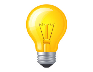 Glowing Yellow Lightbulb Illustration