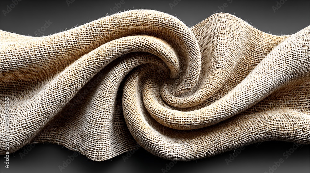 Poster a textured canvas fabric in natural linen tones, with realistic lighting and shadows creating a subt