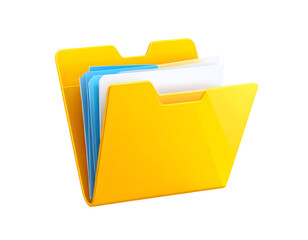 Yellow Folder 3D Illustration