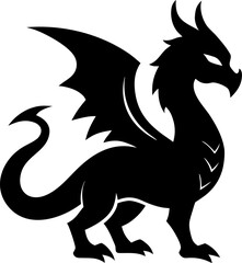 black and white dragon