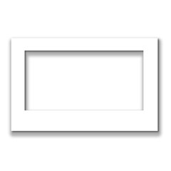 Realistic polaroid photo template. Empty photo card frame mock up with shadow. Vintage card. Vector illustration on transparent background. Digital snapshot image