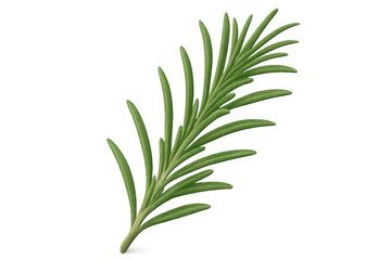 Fototapeta premium Realistic illustration of a rosemary sprig, isolated on a transparent background, perfect for food and culinary projects