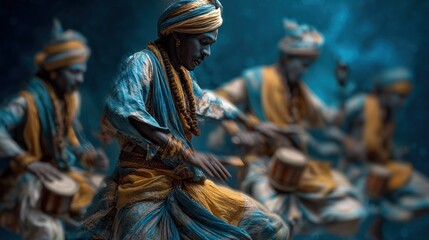 Mystical Blue Ritual: Indian Musicians in Performance