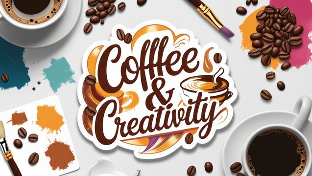 Coffee and Creativity graphic design. - Powered by Adobe