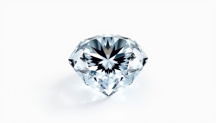 Shimmering diamond gem isolated on white background elegant and sparkling.