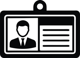 photo id vector icon.