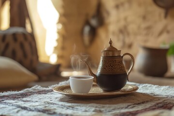 hot turkish and arabic coffee 
