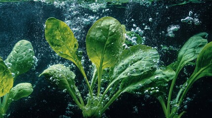 Submerged Spinach: An Aquatic Green Symphony