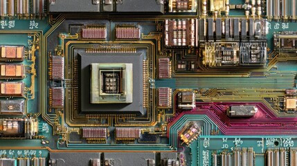 Vintage Circuit Board: A Close-Up Look at Retro Tech