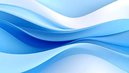 Obraz premium Abstract blue and white wavy design