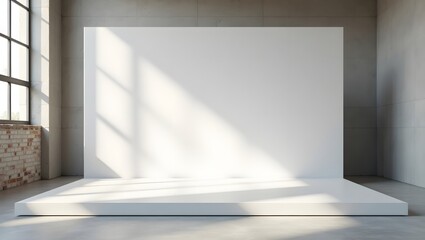 Minimalist White Studio Display Space