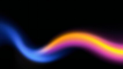 Vibrant wavy light streaks on a dark background