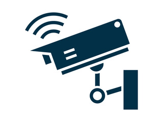 Security camera icon. Technology glyph icon. Solid vector icons concept. Flat vector illustration.