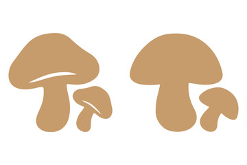 Mushrooms Silhouette Illustration. vector design for web .