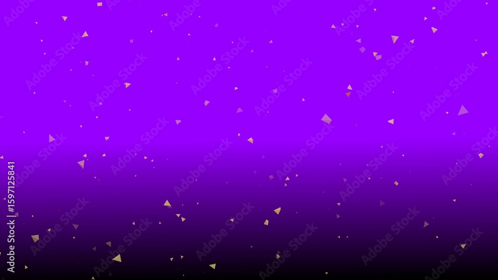 Poster Abstract Purple Background with Scattered Gold Triangles Gradient Texture Design Element image