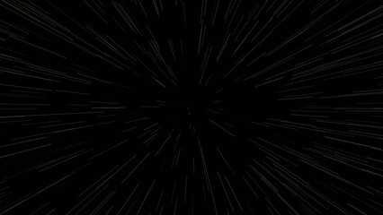 Abstract Hyperspace Jump Yellow Lines Black Background Starfield Warp Speed Travel Silhouette image