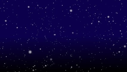 Dark Blue Winter Night Sky Background with Falling White Snowflakes Holiday Season image