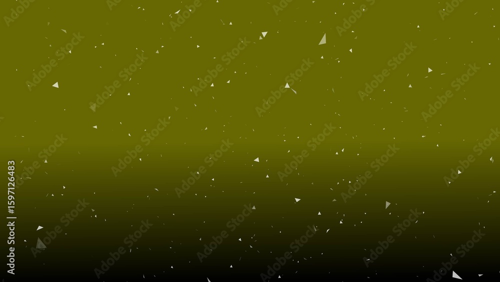 Poster olive green background with scattered light triangles gradient effect dark bottom image