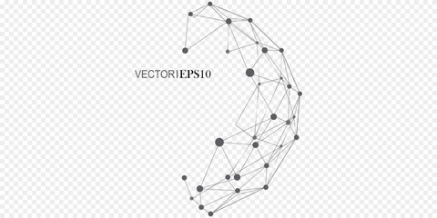 Connection concept. Geometric vector background for business or science