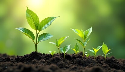 green sprout in the soil