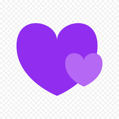 Doodle hand drawn heart drawing on white background