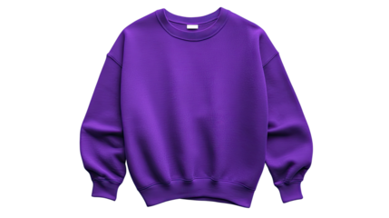 blank purple sweater mockup on white background