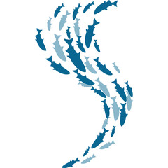 School of Fish Illustration