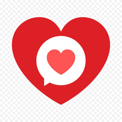 Doodle hand drawn heart drawing on white background